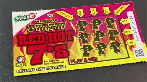 scratch it red hot 7|PCSO Scratch it Card Ep. 21: Sa Red Hot 7's, may .
